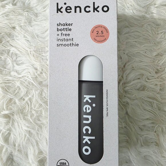 Brand New Kencko Shaker Bottle + Free Instant Smoothie Packet, Smokey Grey - Picture 2 of 7